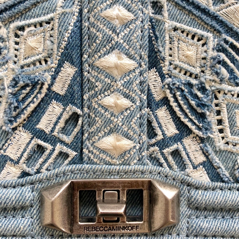 Rebecca Minkoff Embroidered Denim Crossbody - Picture 2 of 8